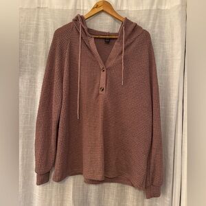 Cozy Mauve Hooded Sweater